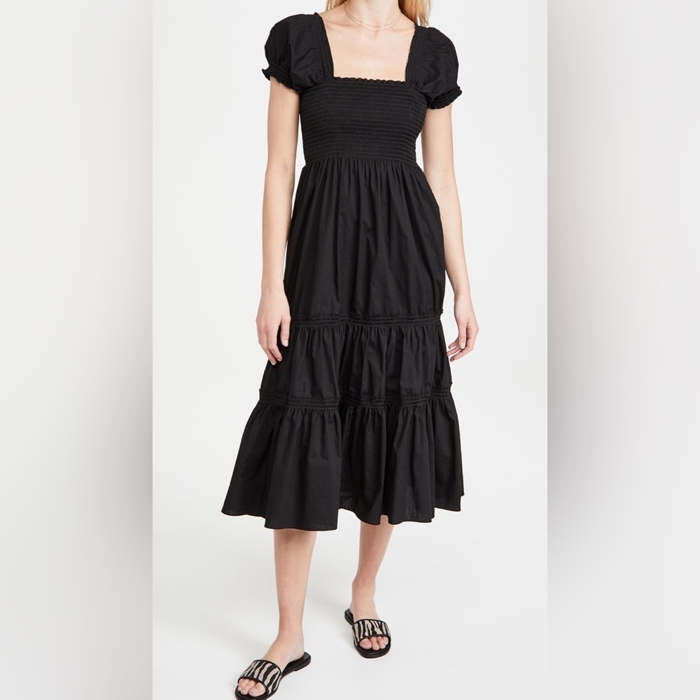 O.P.T Square Neck Smocked Maxi Dress M